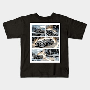 Comic Book Mercedes S Class Drift Kids T-Shirt